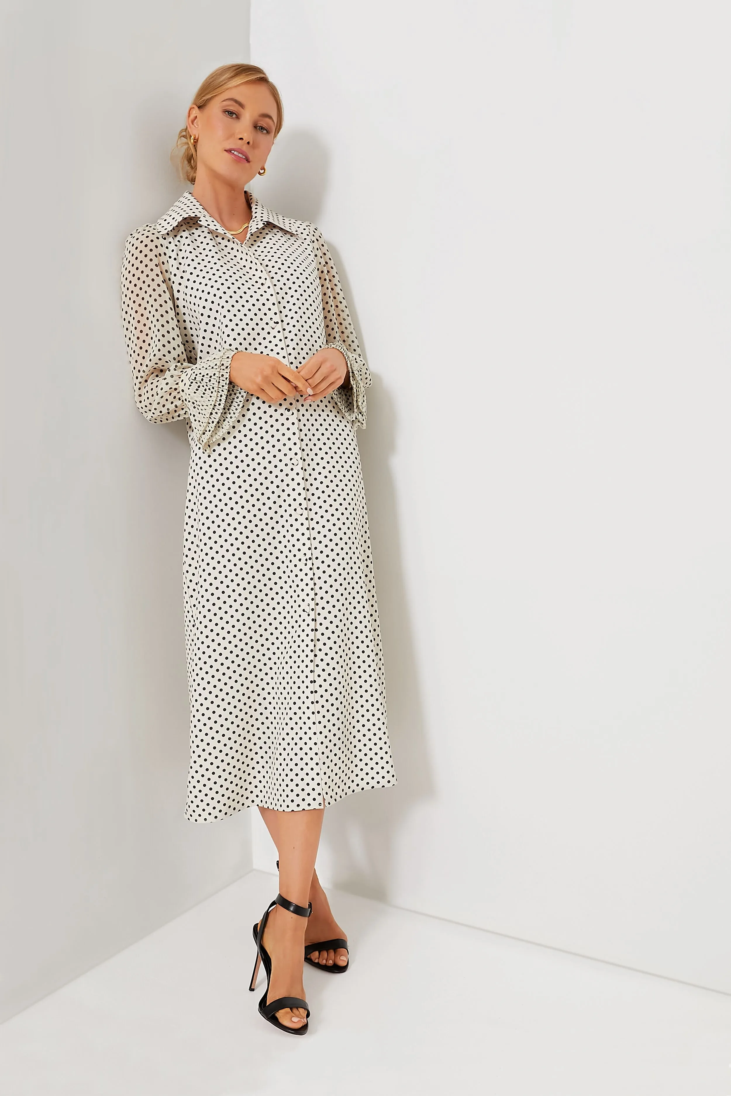 White Polka Dot Livia Dress