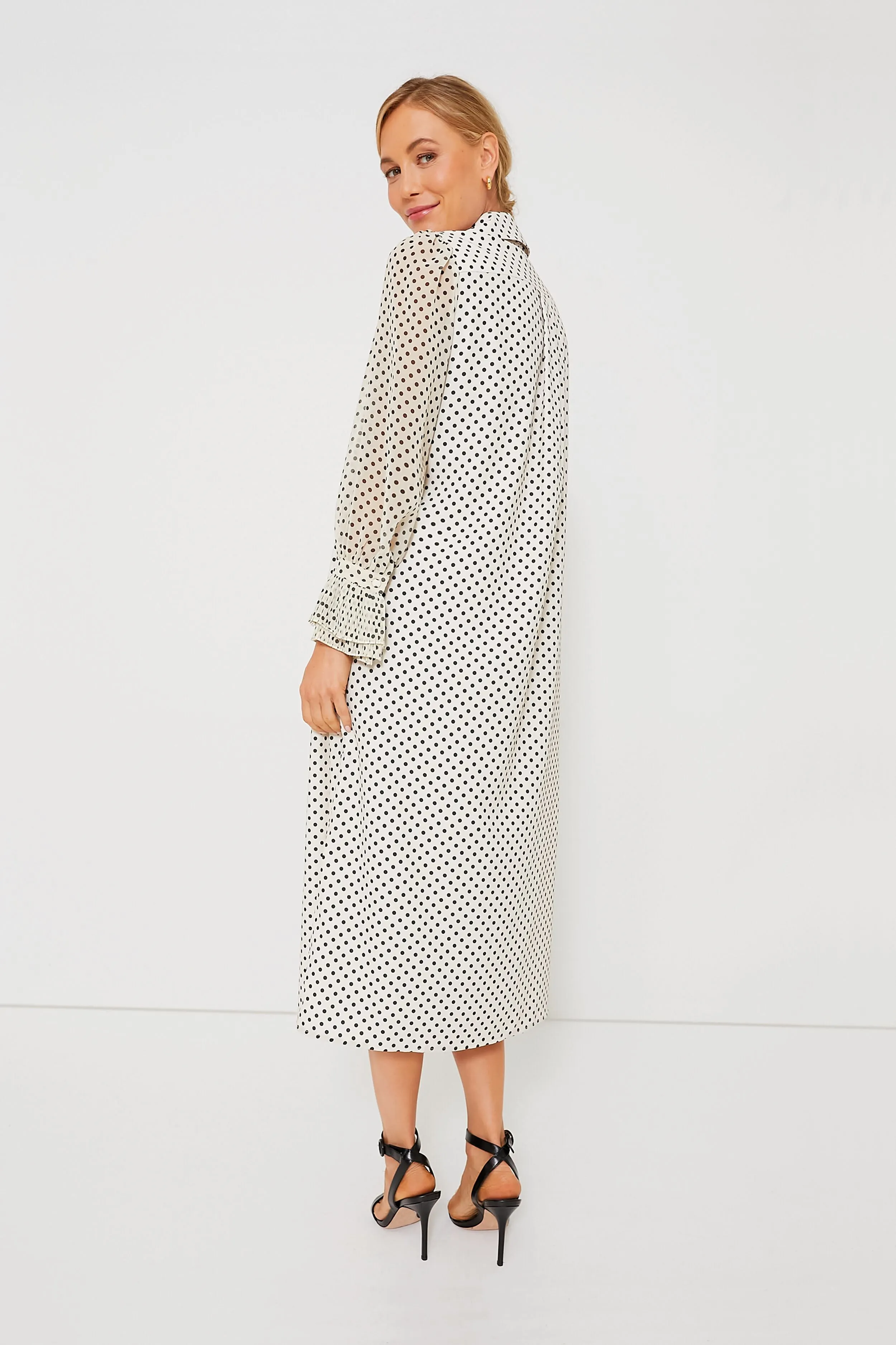 White Polka Dot Livia Dress