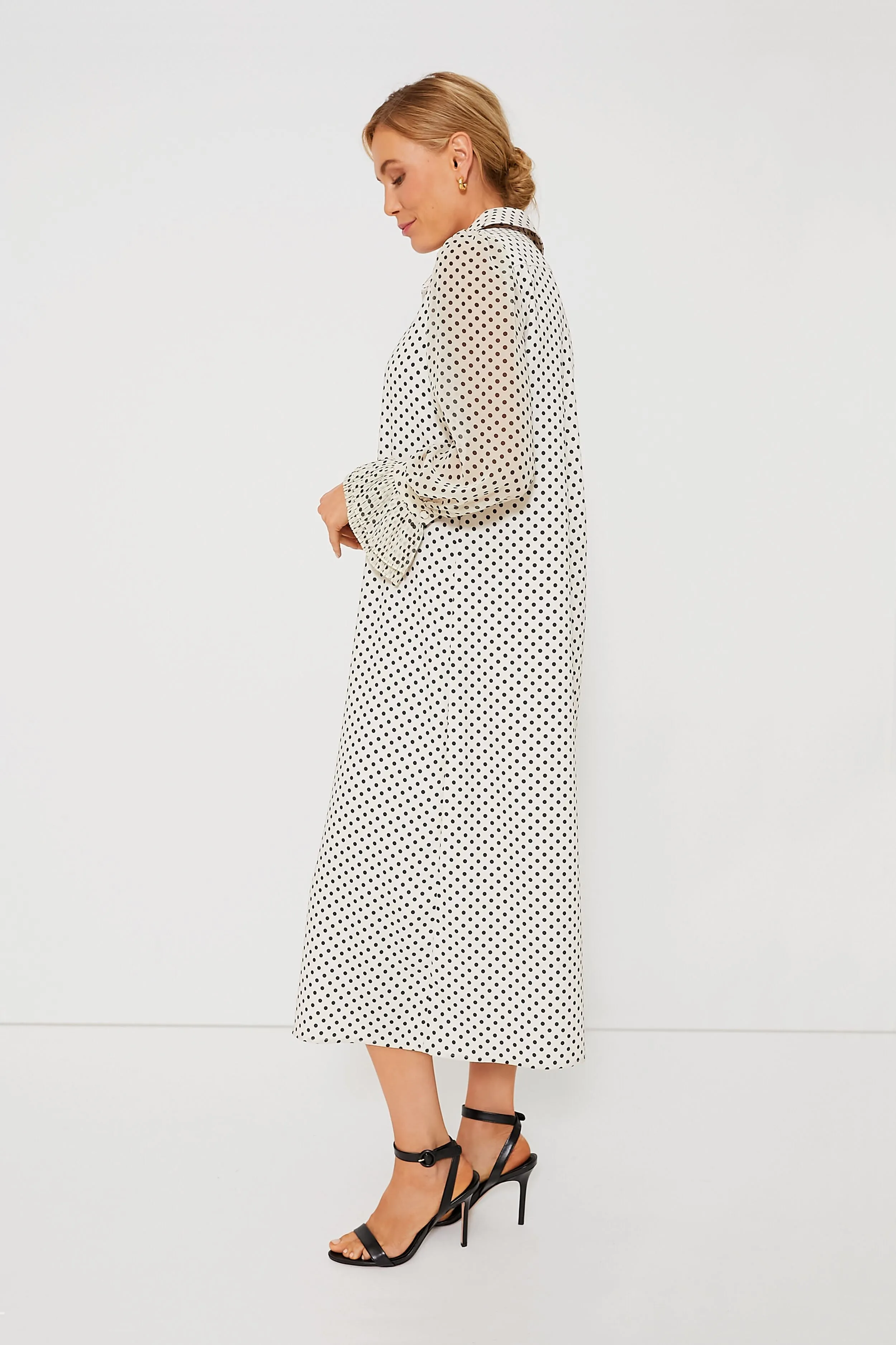 White Polka Dot Livia Dress