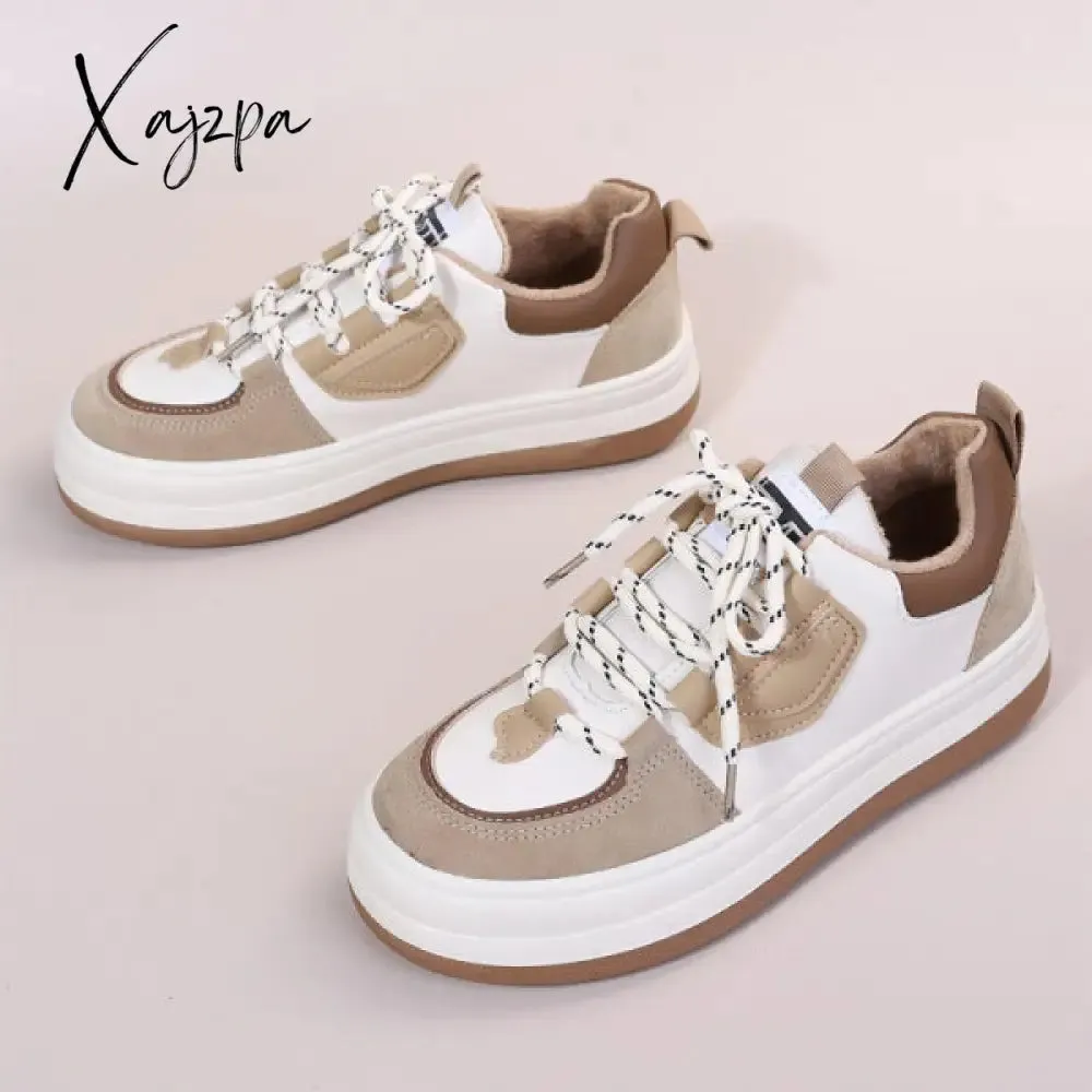 Xajzpa - Khaki Casual Sportswear Daily Patchwork Frenulum Contrast Round Comfortable Out Door Shoes